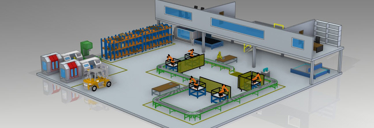 Gyár 3D CAD modell